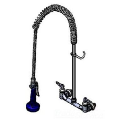 Click here to see T&S Brass B-0133-EE-CR-8C T&S Brass B-0133-EE-CR-8C Wall-Mounted Pre-rinse Faucet, 44