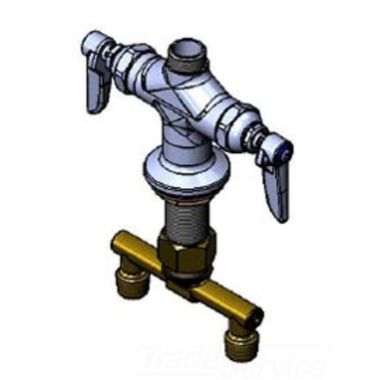 Click here to see T&S Brass B-0200-LNM T&S BRASS B-0200-LNM DOUBLE PANTRY SWIVEL BASE FAUCET, SINGLE HOLE BASE, 4