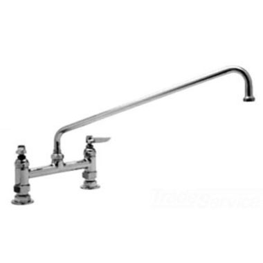 Click here to see T&S Brass B-0221-CC-CR T&S BRASS B-0221-CC-CR B-0221 DECK MOUNT FAUCET W/ CERAMA CARTRIDGES, 12