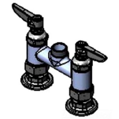 Click here to see T&S Brass B-0225-LNM T&S BRASS B-0225-LNM DOUBLE PANTRY SWIVEL BASE FAUCET, DECK MOUNT, 4