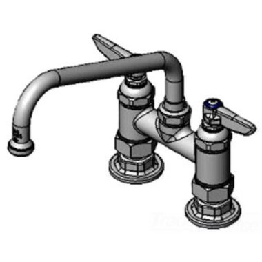 Click here to see T&S Brass B-0227-M T&S Brass Double Pantry Faucet, Deck Mount, 4 Inches Centers - B-0227-M