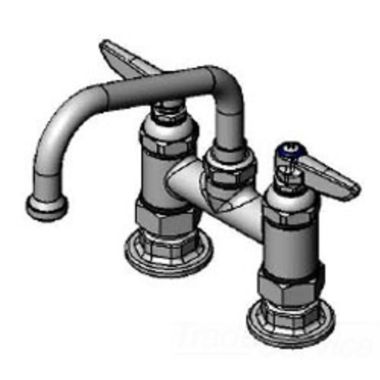 Click here to see T&S Brass B-0228-M T&S Brass Double Pantry Faucet, Deck Mount, 4 Inches Centers - B-0228-M