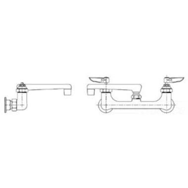 Click here to see T&S Brass B-0230-01 T&S BRASS B-0230-01 MIXING FAUCET, 8