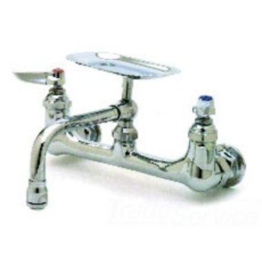 Click here to see T&S Brass B-0233-02 T&S BRASS B-0233-02 Double Pantry Faucet, Wall Mount, 8