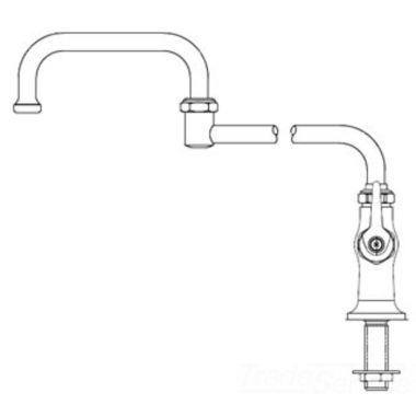 Click here to see T&S Brass B-0256 T&S Brass B-0256 Deck Mount Single Pantry Faucet, Single Hole Base