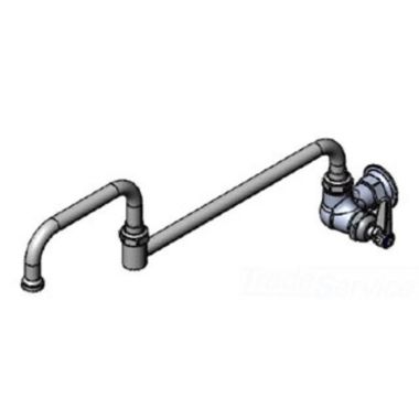 Click here to see T&S Brass B-0260-CR-177F T&S BRASS B-0260-CR-177F SINGLE TEMP WALL MOUNT FAUCET, CERAMA CARTRIDGE & 18
