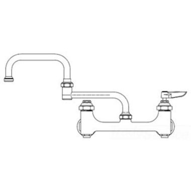 Click here to see T&S Brass B-0267-BST T&S BRASS B-0267-BST Wall Mount Double Pantry Faucet