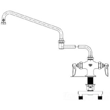 Click here to see T&S Brass B-0268 T&S BRASS B-0268 Dual Pantry Faucet, Single Hole Base