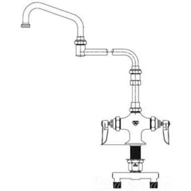 Click here to see T&S Brass B-0268-02 T&S BRASS B-0268-02 Dual Pantry Faucet, Single Hole Base