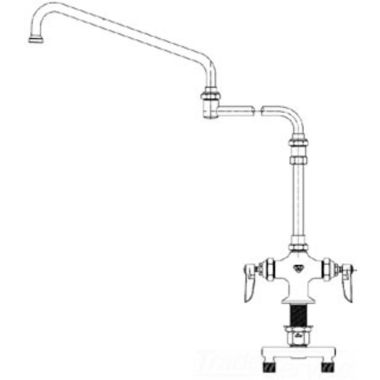 Click here to see T&S Brass B-0268-04 T&S BRASS B-0268-04 Dual Pantry Faucet, Single Hole Base