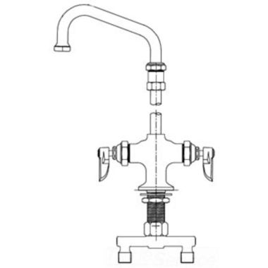 Click here to see T&S Brass B-0272 T&S BRASS B-0272 Double Pantry Faucet, Single Hole Base