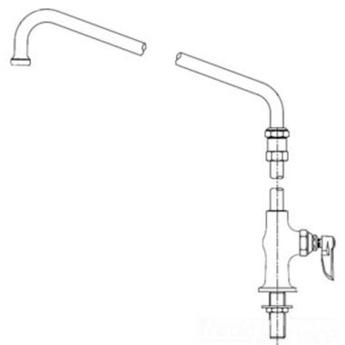 Click here to see T&S Brass B-0276 T&S BRASS B-0276 Deck Mount Single Pantry Faucet, Single Hole Base