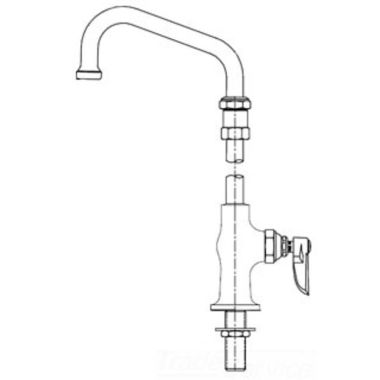 Click here to see T&S Brass B-0277 T&S BRASS B-0277 Deck Mount Single Pantry Faucet, Single Hole Base