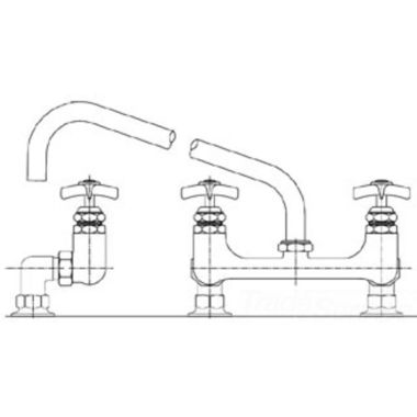 Click here to see T&S Brass B-0294 T&S BRASS B-0294 BIG-FLO MIXING FAUCET, 8