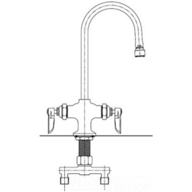 Click here to see T&S Brass B-0300-VR T&S Brass B-0300-VR Double Pantry Faucet