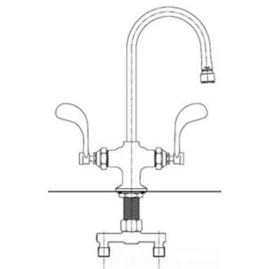 Click here to see T&S Brass B-0300-VR4 T&S Brass B-0300-VR4 Double Pantry Faucet
