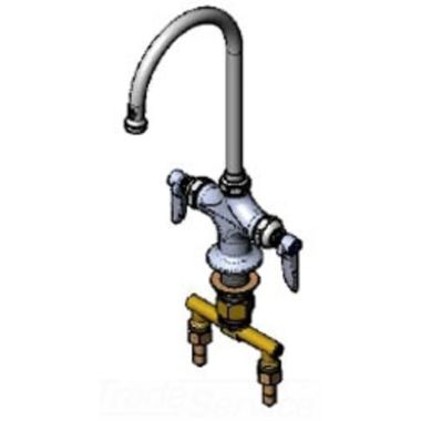 Click here to see T&S Brass B-0301-M T&S BRASS B-0301-M Double Pantry Faucet, Single Hole Base, 4