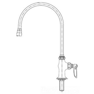 Click here to see T&S Brass B-0304 T&S BRASS B-0304 Single Pantry Faucet, Deck Mount, Swivel Gooseneck