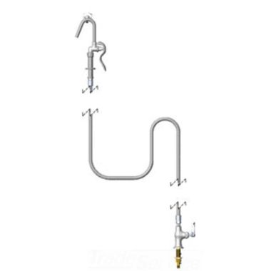 Click here to see T&S Brass B-0305-102A-CR T&S BRASS B-0305-102A-CR SINGLE PANTRY BASE FAUCET, CERAMA, 053A, B-0102-A HOSE & HOOK NOZZLE,