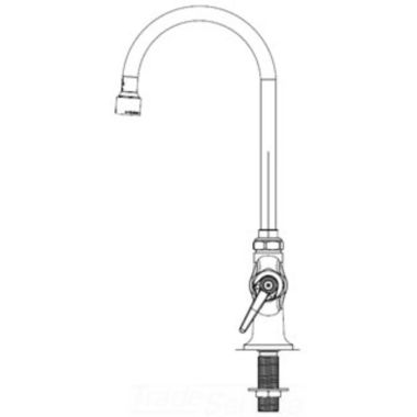 Click here to see T&S Brass B-0306-01 T&S BRASS B-0306-01 Deck Mount Single Pantry Faucet, Lever Handle