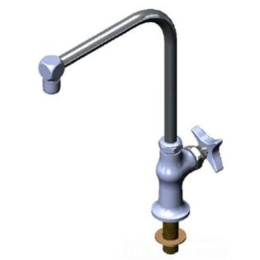 Click here to see T&S Brass B-0318-01 T&S BRASS B-0318-01 FAUCET (B-0318 MODIFIED 4-ARM HANDLE & RED INDEX)
