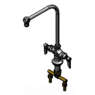 Click here to see T&S Brass B-0318-03 T&S BRASS B-0318-03 SINGLE HOLE MIXING FAUCET, 90DEG SWING NOZZLE W/ 2.2 GPM AERATOR &