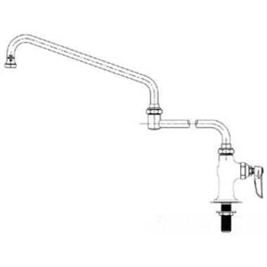 Click here to see T&S Brass B-0319 T&S Brass B-0319 Single Pantry Faucet with Double-joint Swing Nozzle