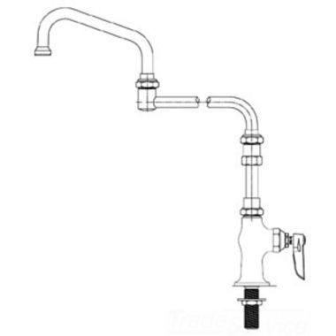 Click here to see T&S Brass B-0319-01 T&S Brass B-0319-01 Single Pantry Faucet with Double-joint Swing Nozzle