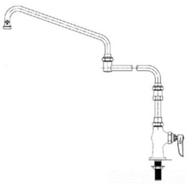 Click here to see T&S Brass B-0319-03 T&S Brass B-0319-03 Single Pantry Faucet with Double-joint Swing Nozzle