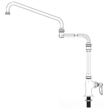Click here to see T&S Brass B-0319-04 T&S Brass B-0319-04 Single Pantry Faucet with Double-joint Swing Nozzle