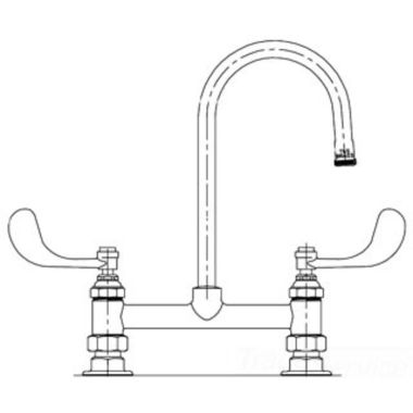 Click here to see T&S Brass B-0323-04 T&S Brass B-0323-04 Deck Mount Medical Faucet, 8