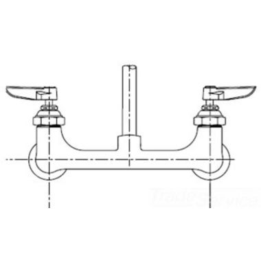 Click here to see T&S Brass B-0330CR-PRISON T&S Brass B-0330CR-PRISON Double Pantry Faucet, Rigid Gooseneck, Solid