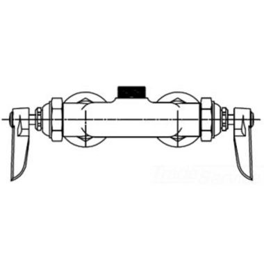 Click here to see T&S Brass B-0346-LN T&S BRASS B-0346-LN DOUBLE PANTRY SWIVEL OUTLET FAUCET, WALL-MOUNT, 3-3/8