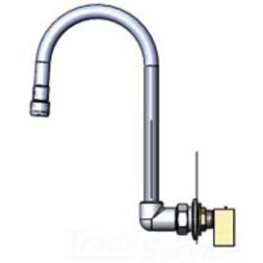 Click here to see T&S Brass B-0502-537K T&S BRASS B-0502-537K FLOOR-MOUNTED DOUBLE PEDAL VALVE W/ DUMMY RIGID GOOSENECK & SHORT ELBOW