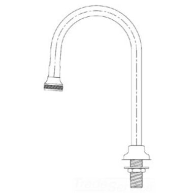 Click here to see T&S Brass B-0522 T&S BRASS B-0522 RIGID GOOSENECK, DECK MOUNT, ROSESPRAY, 5-1/2