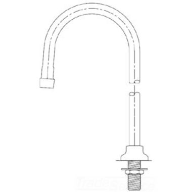 Click here to see T&S Brass B-0523 T&S BRASS B-0523 RIGID GOOSENECK, DECK MOUNT, AERATOR, 5-1/2
