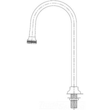 Click here to see T&S Brass B-0524 T&S BRASS B-0524 RIGID GOOSENECK, DECK MOUNT, ROSESPRAY, 5-1/2