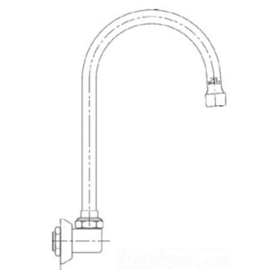 Click here to see T&S Brass B-0527 T&S BRASS B-0527 SWIVEL GOOSENECK, WALL MOUNT, 2.2 GPM AERATOR, 5-3/4