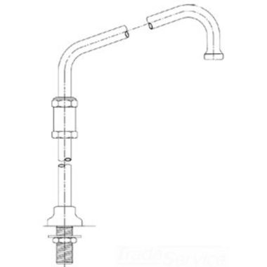 Click here to see T&S Brass B-0543 T&S BRASS B-0543 ELEVATED SWING NOZZLE, 18