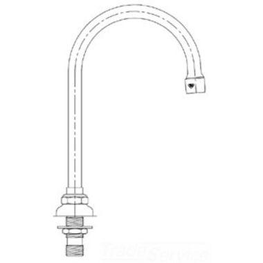 Click here to see T&S Brass B-0546 T&S BRASS B-0546 SWIVEL GOOSENECK, DECK MOUNT, LAMINAR FLOW OUTLET, 5-11/16