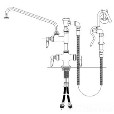 Click here to see T&S Brass B-0602 T&S BRASS B-0602 SINGLE HOLE DECK MOUNT MIXING FCT, ADD-ON-FCT & 12