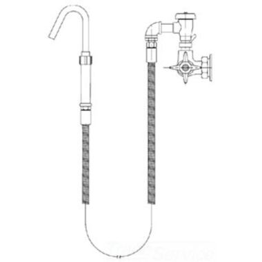 Click here to see T&S Brass B-0606 T&S Brass B-0606 Pot Filler, Wall Mount, Vacuum Breaker, Stainless Steel Hose