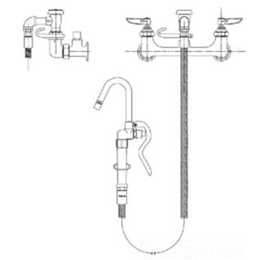 Click here to see T&S Brass B-0610-JJ T&S Brass B-0610-JJ Pot Filler, Wall Mount, 8
