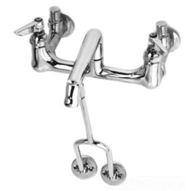 Click here to see T&S Brass B-0651-POL T&S Brass B-0651-POL Wall Mount Service Sink Faucet, Integral Stops