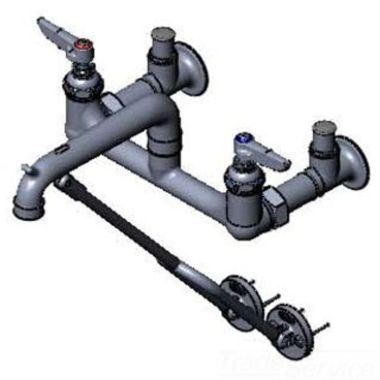 Click here to see T&S Brass B-0651-RGH T&S Brass B-0651-RGH Wall Mount Service Sink Faucet, Integral Stops