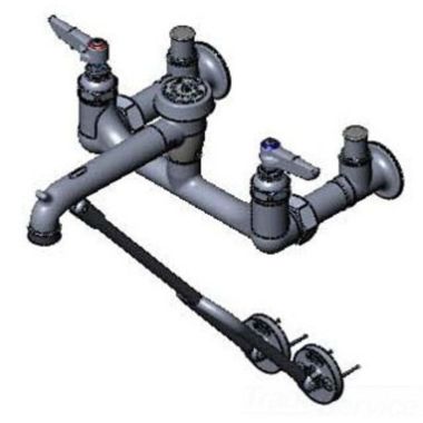 Click here to see T&S Brass B-0656-RGH T&S Brass B-0656-RGH Wall Mount Service Sink Faucet, Vacuum Breaker