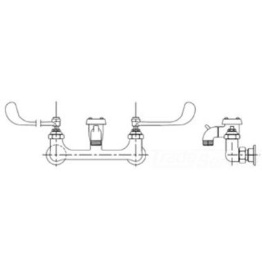 Click here to see T&S Brass B-0659 T&S Brass B-0659 Wall Mount Service Sink Faucet, Vacuum Breaker