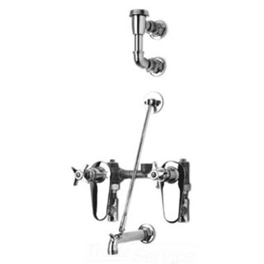 Click here to see T&S Brass B-0695 T&S Brass B-0695 Service Sink Faucet, Concealed Mixing Valve, Vac. Breaker, Wall Brace, Garden Hose Outlet