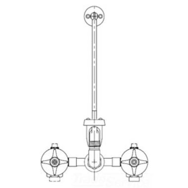 Click here to see T&S Brass B-0699 T&S Brass B-0699 Service Sink Faucet, Concealed Mixing Valve, Vacuum Breaker, Wall Brace, 3/4