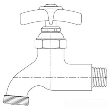Click here to see T&S Brass B-0704 T&S BRASS B-0704 SILL FAUCET, 1/2